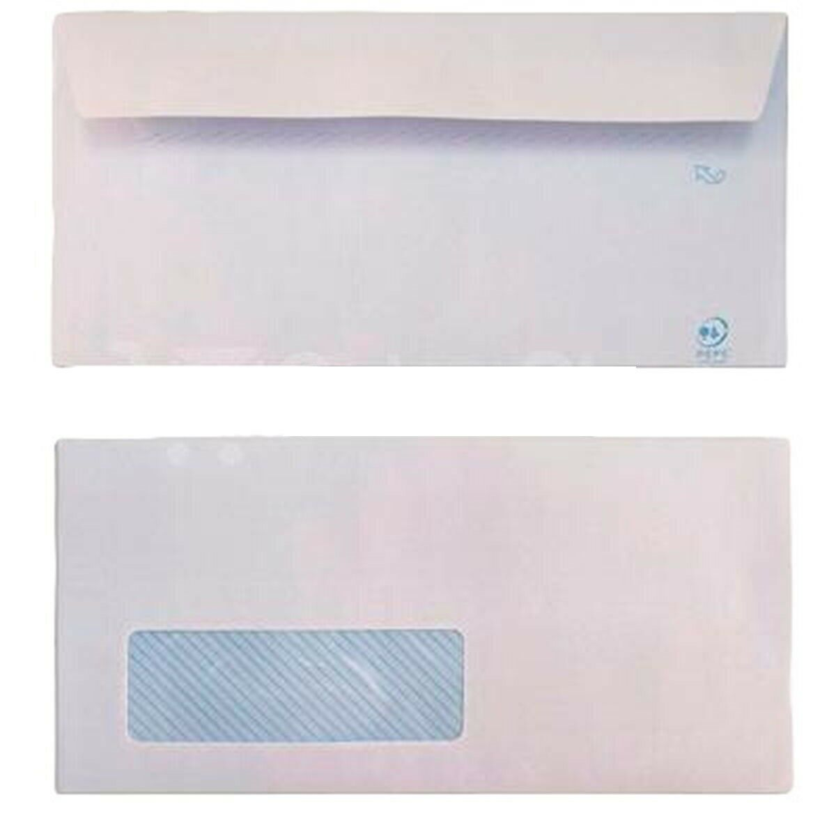 Yosan White Envelopes 11.5x22.5cm (500 Units)
